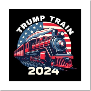 Trump Train 2024 Posters and Art